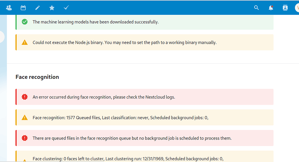 Getting errors from Nextcloud Recognize - Services Support - Start9 ...