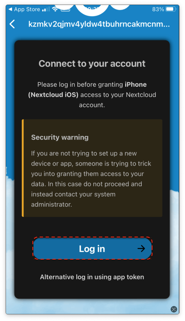 nextcloud-ios-login